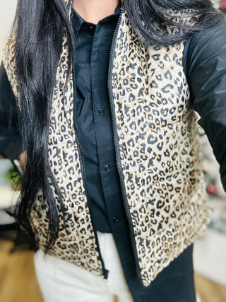 Lettie Leopard Print Puffer Vest-outerwear-Very J-Motis & Co Boutique, Women's Fashion Boutique in Carthage, Missouri