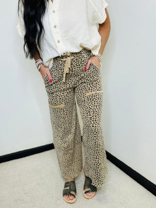 Apollo Animal Print Wide Leg Pants-Pants-EASEL-Motis & Co Boutique, Women's Fashion Boutique in Carthage, Missouri