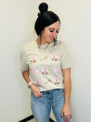 Boots and Bows Graphic Tee-Graphic Tees-Motis & CO-Motis & Co Boutique, Women's Fashion Boutique in Carthage, Missouri