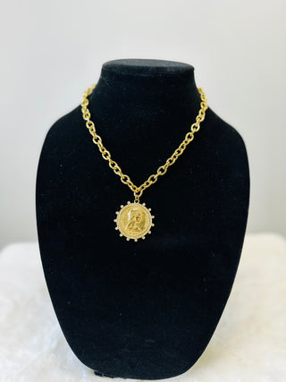 Sutton Gold Coin Necklace-Necklaces-ChanSutt-Motis & Co Boutique, Women's Fashion Boutique in Carthage, Missouri