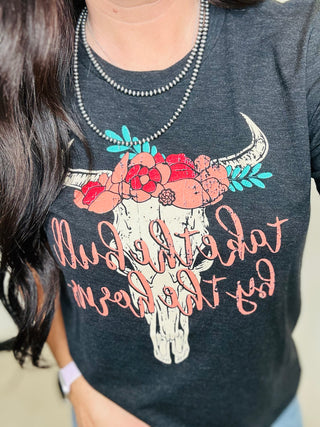 Take the Bull By the Horns Graphic Tee-Graphic Tees-Texas True Threads-Motis & Co Boutique, Women's Fashion Boutique in Carthage, Missouri