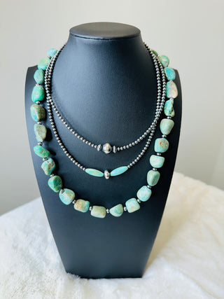 Handcrafted Turquoise & Sterling Silver Choker | Western Drifter-Necklaces-Bijoux-Motis & Co Boutique, Women's Fashion Boutique in Carthage, Missouri