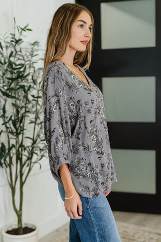 Falling in Deep Crinkle Woven Blouse Dune Grey-Long Sleeves-Ave Shops-Motis & Co Boutique, Women's Fashion Boutique in Carthage, Missouri