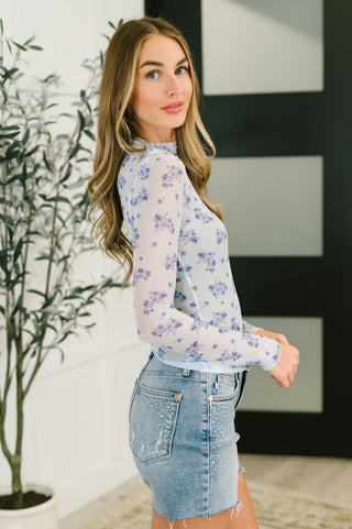 Flirty by Nature Mesh Layering Top in Light Blue-Long Sleeves-Ave Shops-Motis & Co Boutique, Women's Fashion Boutique in Carthage, Missouri