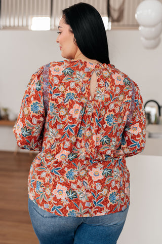 Floral Delight Blouse-Long Sleeves-Ave Shops-Motis & Co Boutique, Women's Fashion Boutique in Carthage, Missouri