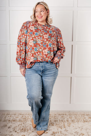 Floral Delight Blouse-Long Sleeves-Ave Shops-Motis & Co Boutique, Women's Fashion Boutique in Carthage, Missouri