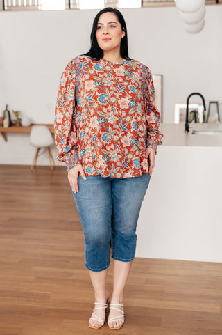 Floral Delight Blouse-Long Sleeves-Ave Shops-Motis & Co Boutique, Women's Fashion Boutique in Carthage, Missouri