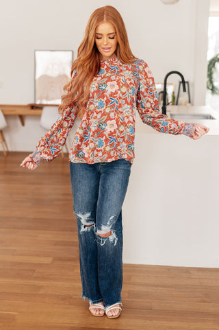 Floral Delight Blouse-Long Sleeves-Ave Shops-Motis & Co Boutique, Women's Fashion Boutique in Carthage, Missouri