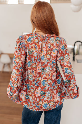 Floral Delight Blouse-Long Sleeves-Ave Shops-Motis & Co Boutique, Women's Fashion Boutique in Carthage, Missouri