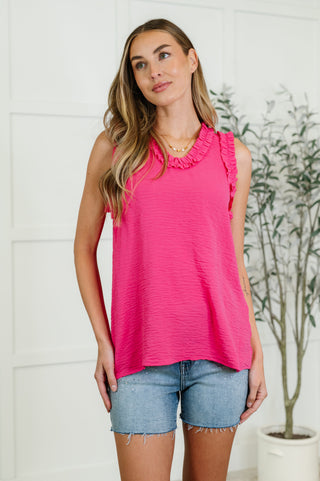 Flourish and Flare Ruffle Detail Tank-Tanks-Ave Shops-Motis & Co Boutique, Women's Fashion Boutique in Carthage, Missouri