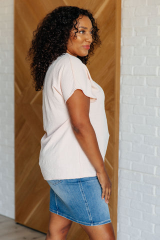 Frequently Asked Questions V-Neck Top in Blush-Tops-Ave Shops-Motis & Co Boutique, Women's Fashion Boutique in Carthage, Missouri