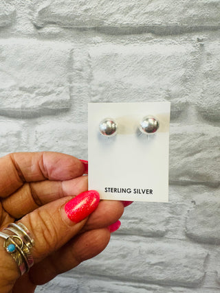 Sterling Silver 10mm Pearl Stud Earring-Earrings-Motis & CO-Motis & Co Boutique, Women's Fashion Boutique in Carthage, Missouri