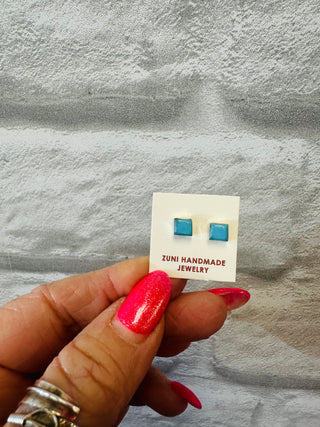 Mary Ann Zuni Mini Turquoise Earrings-Earrings-Motis & CO-Motis & Co Boutique, Women's Fashion Boutique in Carthage, Missouri