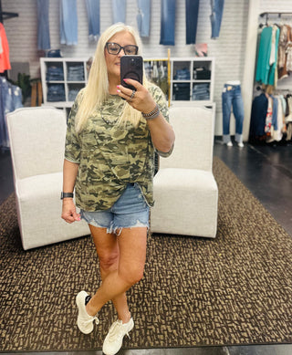 Carolyn Camo Vintage Washed Tee-T-shirt-POL-Motis & Co Boutique, Women's Fashion Boutique in Carthage, Missouri