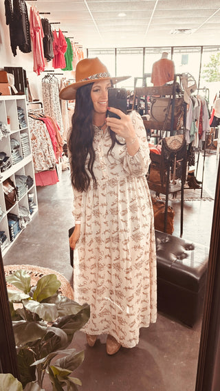 Lasso Chiffon Prairie Dress-Dresses-Turquoise Haven-Motis & Co Boutique, Women's Fashion Boutique in Carthage, Missouri