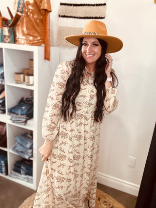 Lasso Chiffon Prairie Dress-Dresses-Turquoise Haven-Motis & Co Boutique, Women's Fashion Boutique in Carthage, Missouri