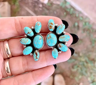 Dumas Turquoise Flair Earrings-Earrings-MOTIS-Motis & Co Boutique, Women's Fashion Boutique in Carthage, Missouri