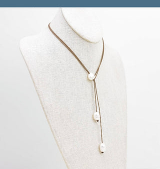 Tula Tie Long Freshwater Pearl Rope Necklace-Necklaces-MOTIS-Motis & Co Boutique, Women's Fashion Boutique in Carthage, Missouri