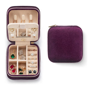 Velvet Travel Jewelry Box-Accessories-Motis & CO-Motis & Co Boutique, Women's Fashion Boutique in Carthage, Missouri