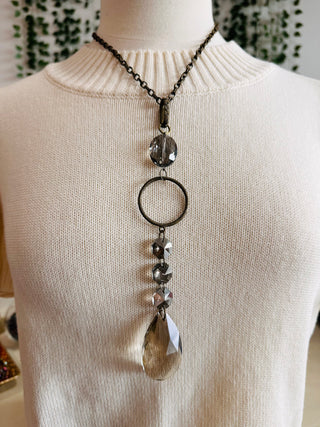 Cascading Crystal Vintage Style Necklace-Necklaces-Lost & Found-Motis & Co Boutique, Women's Fashion Boutique in Carthage, Missouri