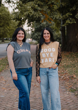 Upside Down Rodeo Sleeveless Graphic Tee-Graphic Tees-Poppy & Pine-Motis & Co Boutique, Women's Fashion Boutique in Carthage, Missouri