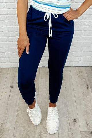 Giving the Run Around Joggers in Navy-Womens-Ave Shops-Motis & Co Boutique, Women's Fashion Boutique in Carthage, Missouri