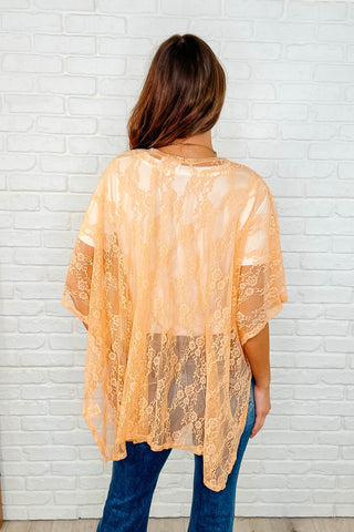 Good Days Ahead Lace Kimono In Peach-Layers-Ave Shops-Motis & Co Boutique, Women's Fashion Boutique in Carthage, Missouri