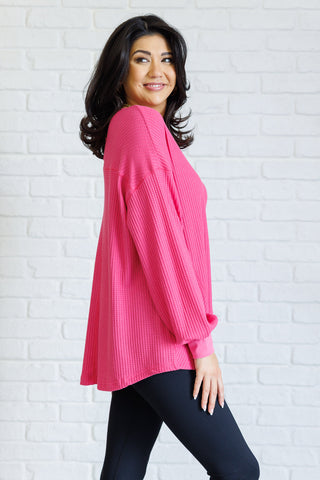Good Things Are Coming V-Neck Top in Pink-Tops-Ave Shops-Motis & Co Boutique, Women's Fashion Boutique in Carthage, Missouri