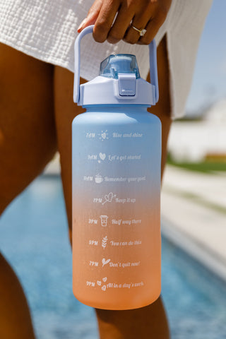 Happy Hydro Water Bottles Blue-Drinkware-Ave-Motis & Co Boutique, Women's Fashion Boutique in Carthage, Missouri