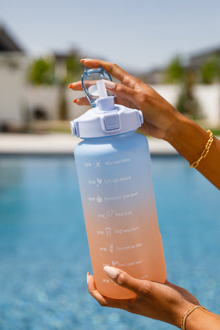 Happy Hydro Water Bottles Blue-Drinkware-Ave-Motis & Co Boutique, Women's Fashion Boutique in Carthage, Missouri