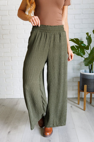 Harmony High Rise Wide Pants in Olive-Pants-Ave Shops-Motis & Co Boutique, Women's Fashion Boutique in Carthage, Missouri