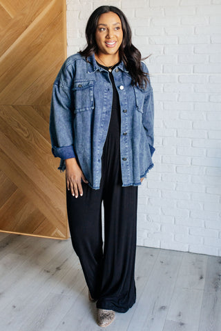 Hilary Wide Leg Jumpsuit in Black-Jumpsuits & Rompers-Ave Shops-Motis & Co Boutique, Women's Fashion Boutique in Carthage, Missouri