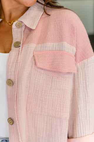 Hot & Unbothered Full Front Button Down Shacket in Pink-Long Sleeves-Ave Shops-Motis & Co Boutique, Women's Fashion Boutique in Carthage, Missouri