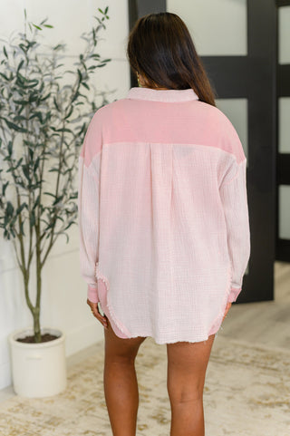 Hot & Unbothered Full Front Button Down Shacket in Pink-Long Sleeves-Ave Shops-Motis & Co Boutique, Women's Fashion Boutique in Carthage, Missouri