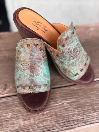 Agave Sky Emma Open Toe Turquoise Slide-Sandals-Agave Sky-Motis & Co Boutique, Women's Fashion Boutique in Carthage, Missouri
