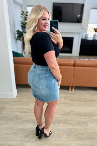 Haley High Rise Control Top Skirt-Denim-Ave Shops-Motis & Co Boutique, Women's Fashion Boutique in Carthage, Missouri