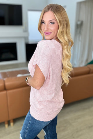 Checkmate Cap Sleeve Sweater-Tops-Ave Shops-Motis & Co Boutique, Women's Fashion Boutique in Carthage, Missouri