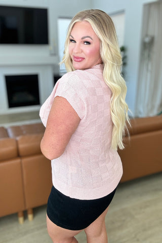Checkmate Cap Sleeve Sweater-Tops-Ave Shops-Motis & Co Boutique, Women's Fashion Boutique in Carthage, Missouri