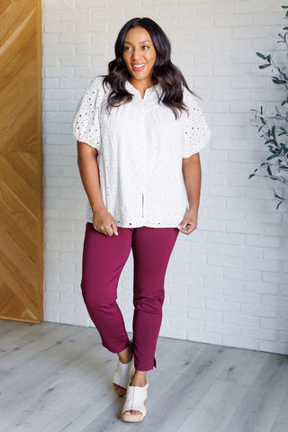 I'll Let You Know Eyelet Lace Blouse-Blouses-Ave Shops-Motis & Co Boutique, Women's Fashion Boutique in Carthage, Missouri