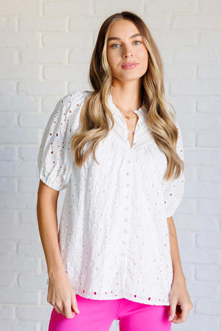 I'll Let You Know Eyelet Lace Blouse-Blouses-Ave Shops-Motis & Co Boutique, Women's Fashion Boutique in Carthage, Missouri