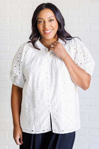 I'll Let You Know Eyelet Lace Blouse-Blouses-Ave Shops-Motis & Co Boutique, Women's Fashion Boutique in Carthage, Missouri