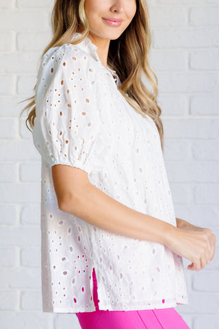 I'll Let You Know Eyelet Lace Blouse-Blouses-Ave Shops-Motis & Co Boutique, Women's Fashion Boutique in Carthage, Missouri