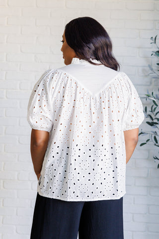 I'll Let You Know Eyelet Lace Blouse-Blouses-Ave Shops-Motis & Co Boutique, Women's Fashion Boutique in Carthage, Missouri
