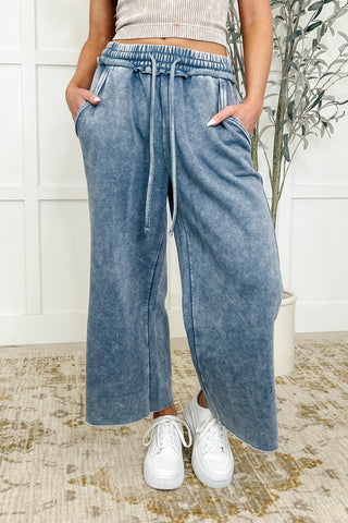 In or Out Wide Leg Cropped Pants Blue Grey-pants-Ave Shops-Motis & Co Boutique, Women's Fashion Boutique in Carthage, Missouri