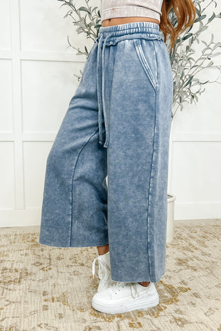 In or Out Wide Leg Cropped Pants Blue Grey-pants-Ave Shops-Motis & Co Boutique, Women's Fashion Boutique in Carthage, Missouri