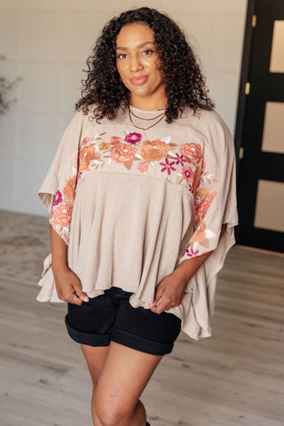 Isabel Embroidered Tunic in Mocha-Tops-Ave Shops-Motis & Co Boutique, Women's Fashion Boutique in Carthage, Missouri