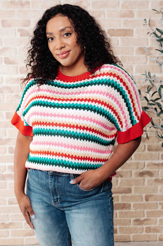 It's a Go Striped Knit Top-Sweaters-Ave Shops-Motis & Co Boutique, Women's Fashion Boutique in Carthage, Missouri