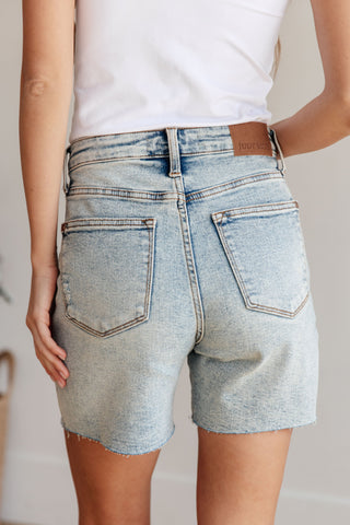 Cindy High Rise Mineral Wash Distressed Boyfriend Shorts-Denim-Ave Shops-Motis & Co Boutique, Women's Fashion Boutique in Carthage, Missouri