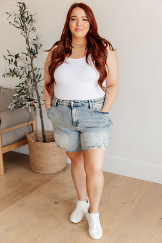 Cindy High Rise Mineral Wash Distressed Boyfriend Shorts-Denim-Ave Shops-Motis & Co Boutique, Women's Fashion Boutique in Carthage, Missouri