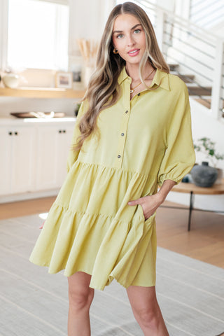 Just Like Honey Tiered Dress-Dresses-Ave Shops-Motis & Co Boutique, Women's Fashion Boutique in Carthage, Missouri